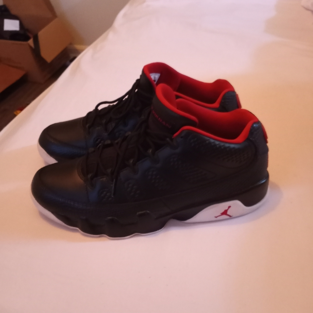 NIKE AIR JORDAN 9 IX LOW SNAKESKIN BLACK RED SZ SIZE 11